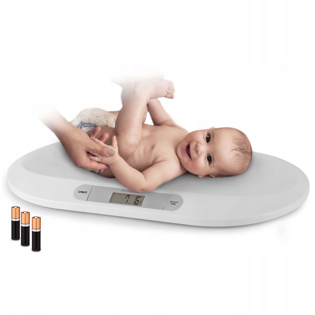 Bezpieczna Waga dla niemowląt elektroniczna biała