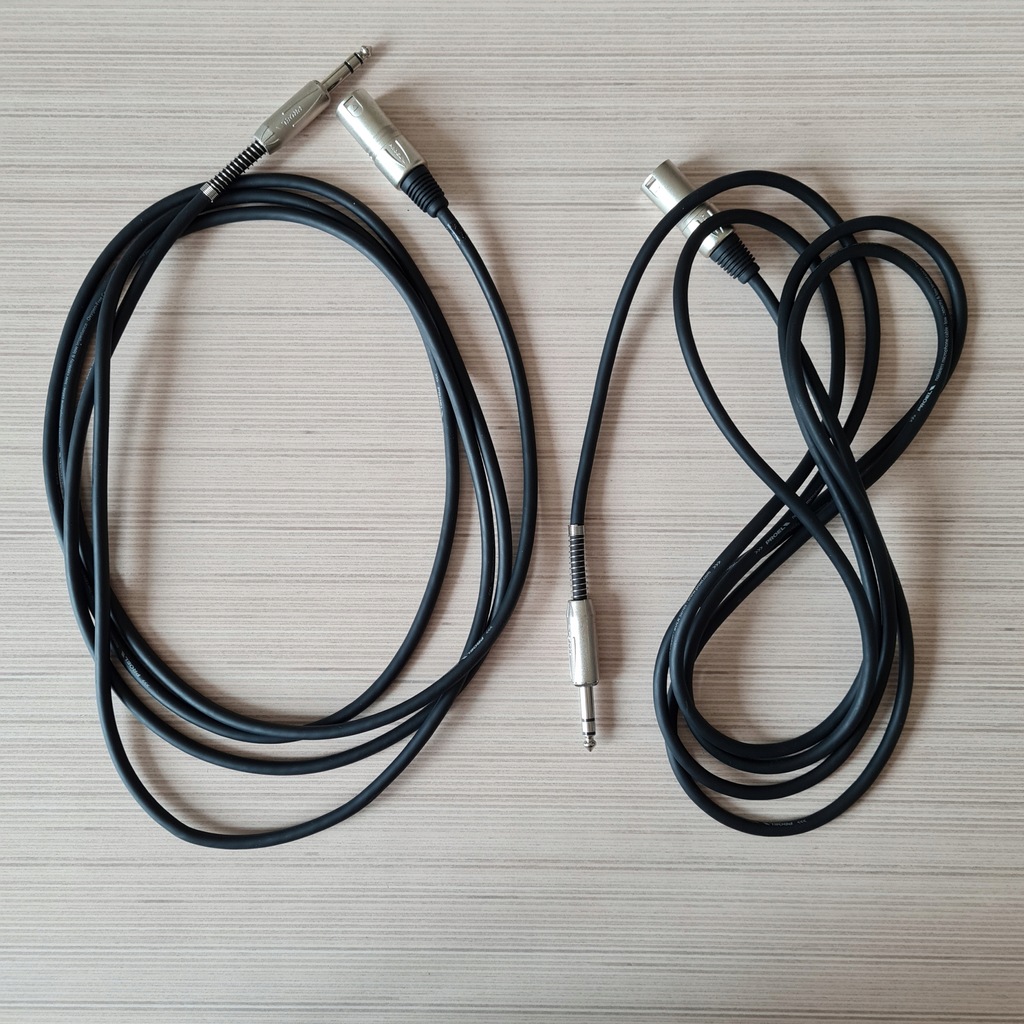 2x Proel BULK220LU3 kabel MIKROFONOWY JACK-XLR 3m