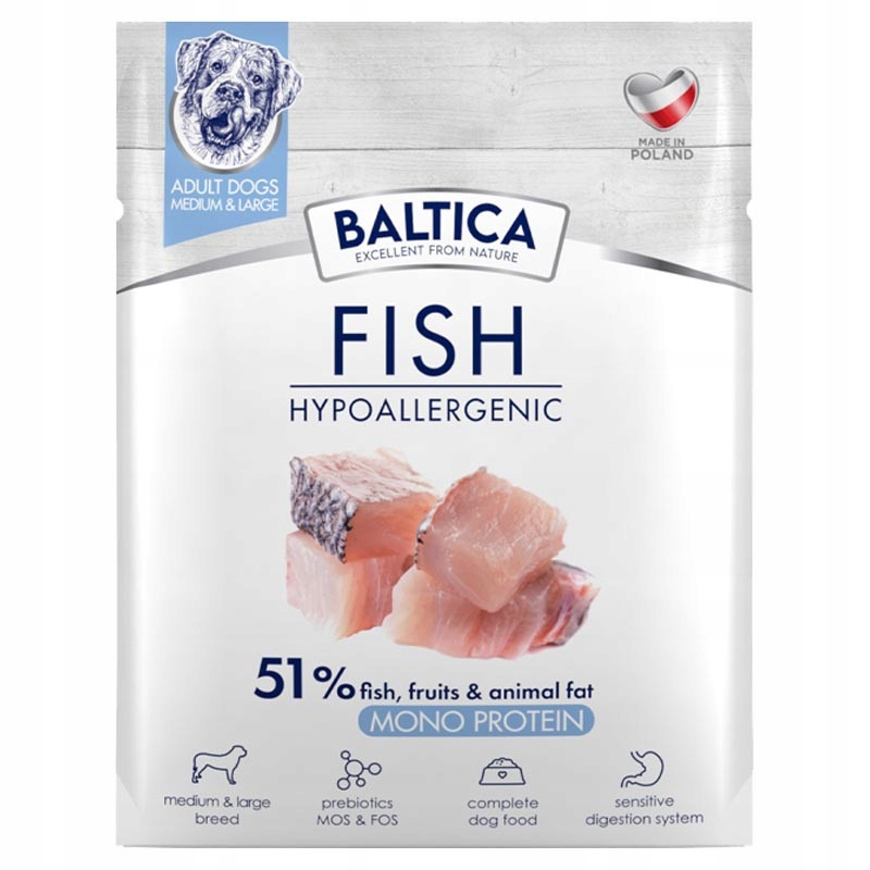 BALTICA FISH HYPOALLERGENIC ADULT ML 50G PORCJA PRÓBNA DORSZ MAKRELA I RYŻ