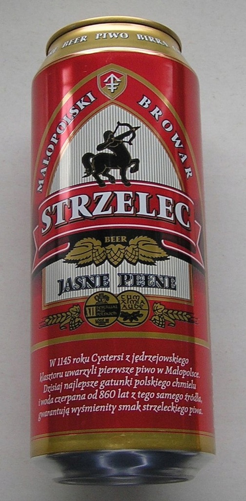 PUSZKA PIWO STRZELEC JASNE PEŁNE JĘDRZEJÓW 2005