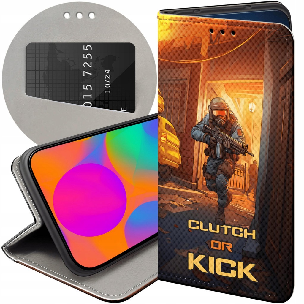 ETUI Z KLAPKĄ DO SAMSUNG GALAXY S8 WZORY CS GO COUNTER-STRIKE FUTERAŁ CASE