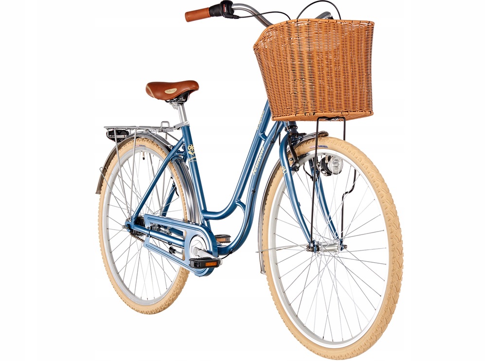 Rower Miejski Damski 28 Koszyk Niebieski NEXUS 7 8334876903