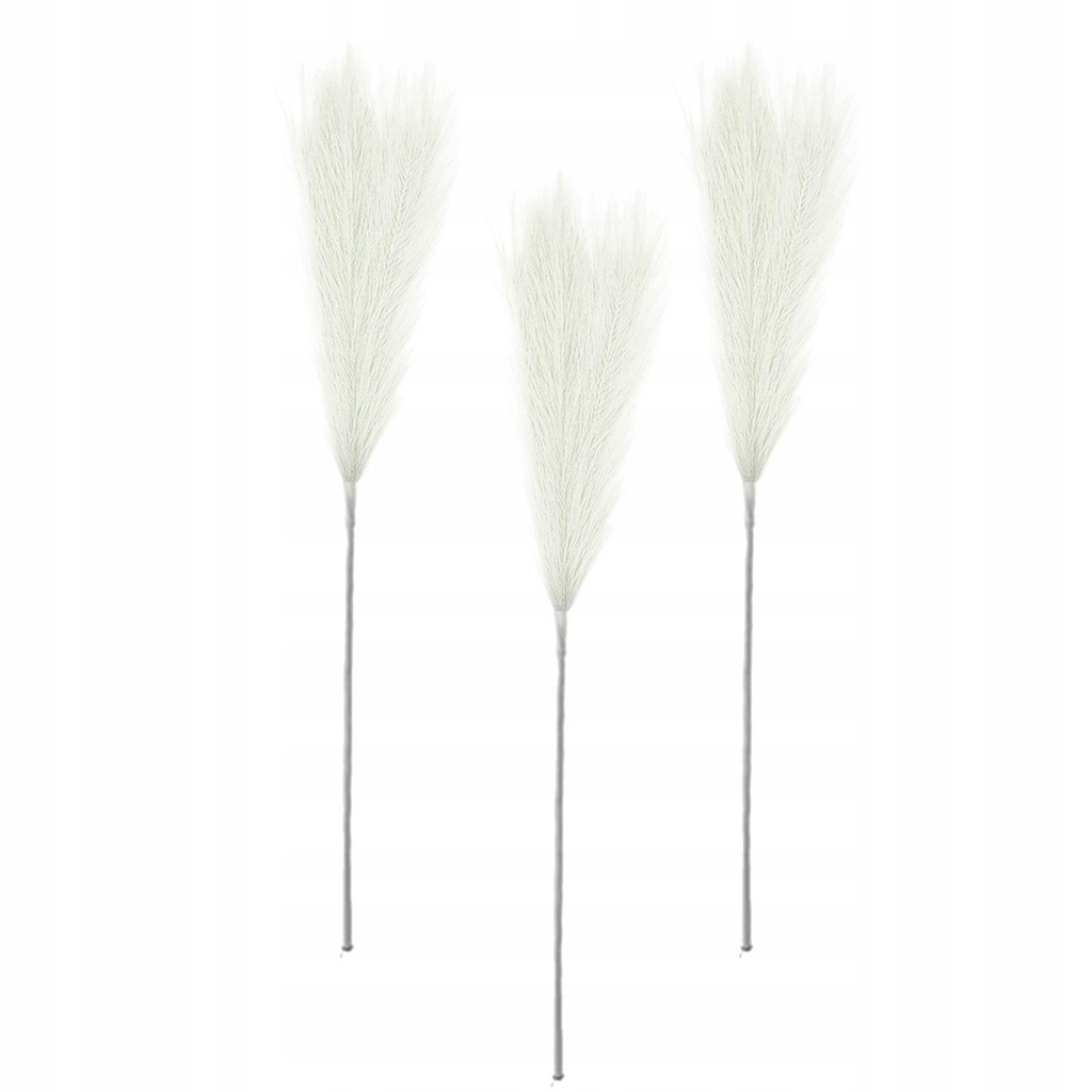3Pcs Artificial Dried Pampas Grass Flowers Arrangements Soft DIY Vase White