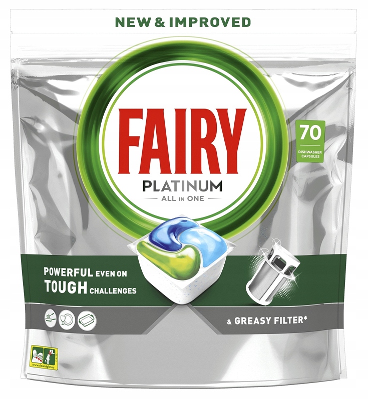 Fairy Platinum Green kapsułki do zmywarki 70 szt