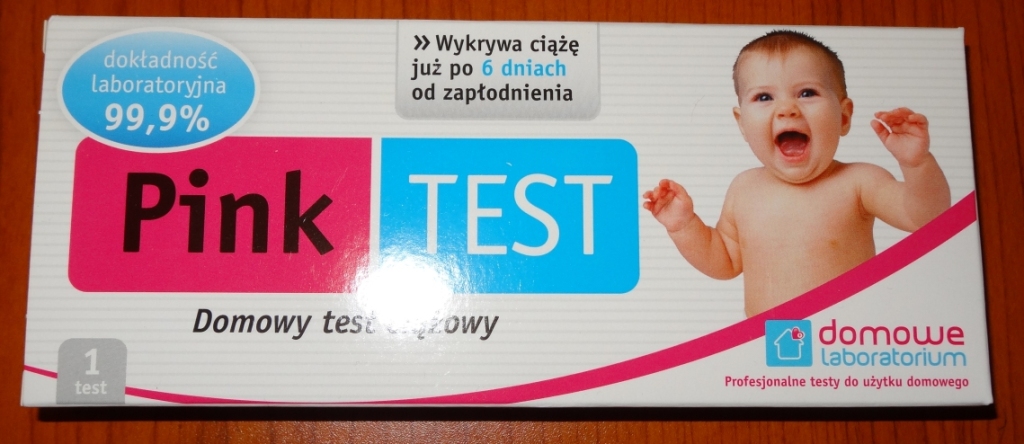 TEST CIĄŻOWY PINK TEST DOMOWE LABOLATORIUM - NOWY