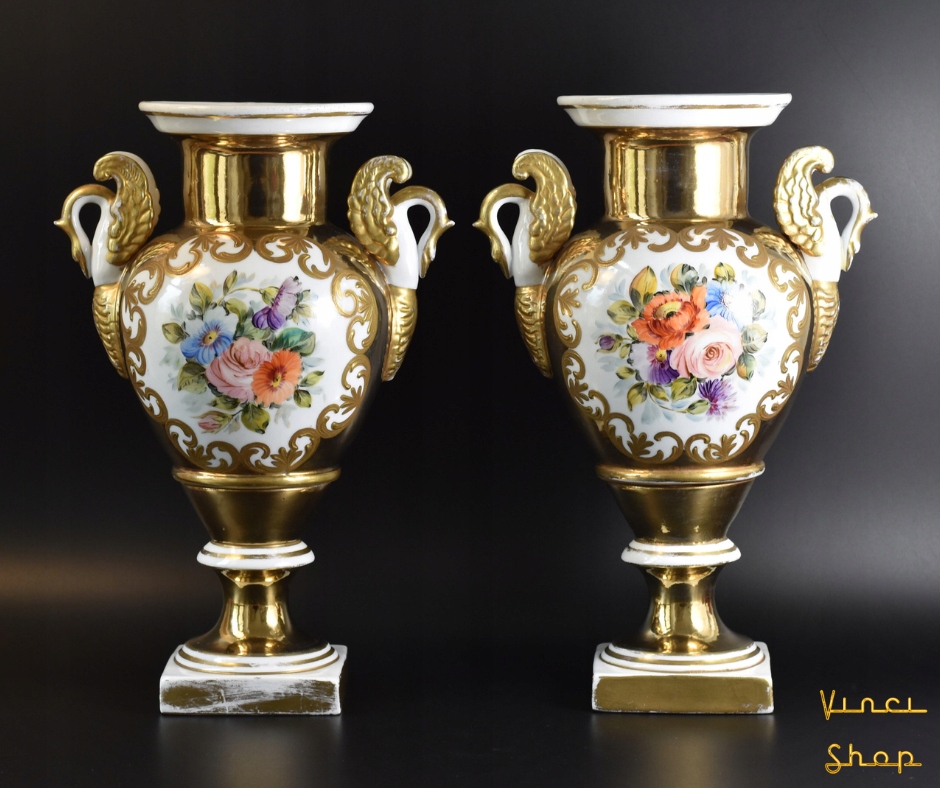 2x duży wazon dekoracyjny styl empire antyk 19 w.