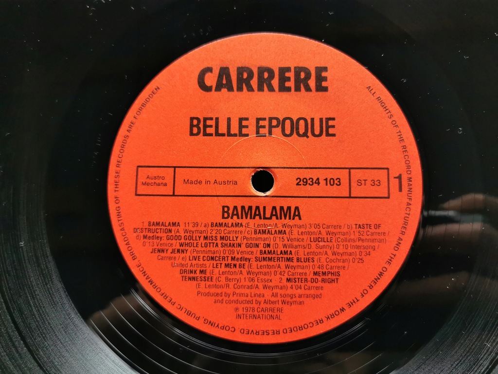 Купить BELLE EPOQUE - BAMALAMA LP (P19): отзывы, фото, характеристики в интерне-магазине Aredi.ru