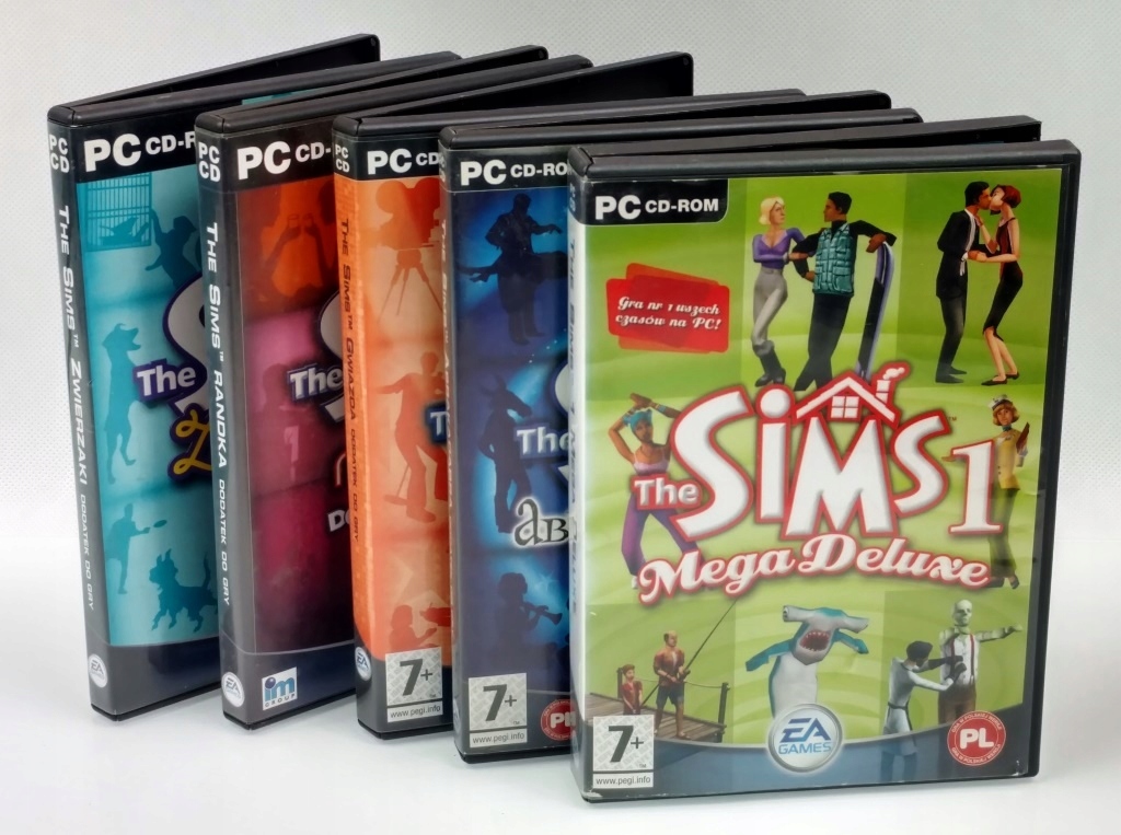 The Sims 1 komplet kolekcja podstawa + 7 dodatków