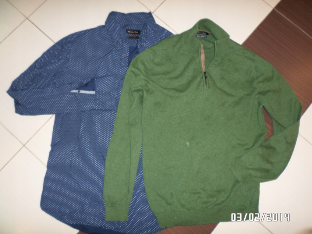 sweter+koszula męska-Massimo Dutti-M/L-od 1 zł