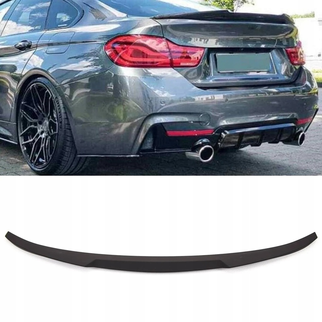 SPOILER LOTKA HOKEJ KLAPY TYLNEJ BMW 4 GC F36 GRAN COUPE M4 CZARNY POŁYSK