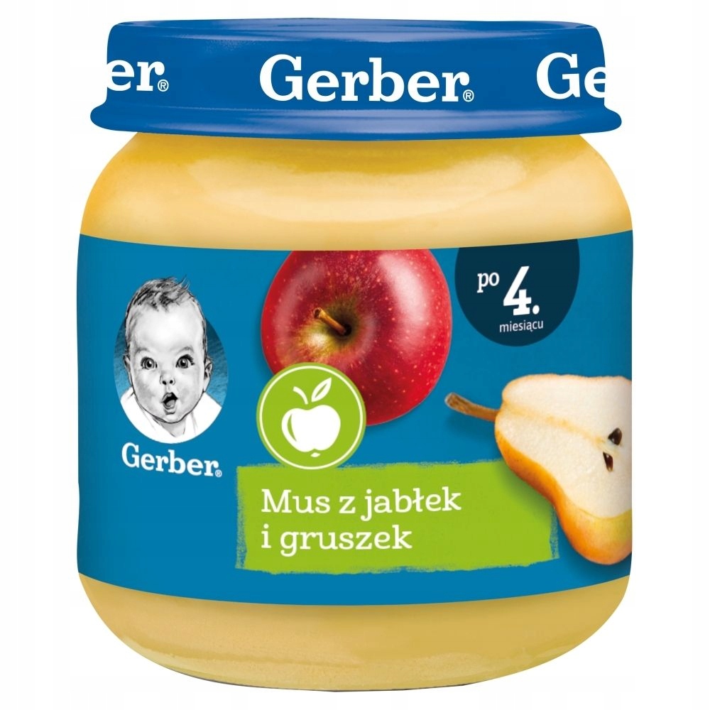 Gerber Mus z jabłek i gruszek dla niemowląt 125 g