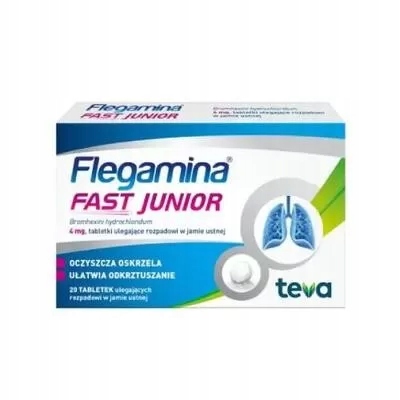 Flegamina Fast Junior, 4 mg, tabletki 20 szt