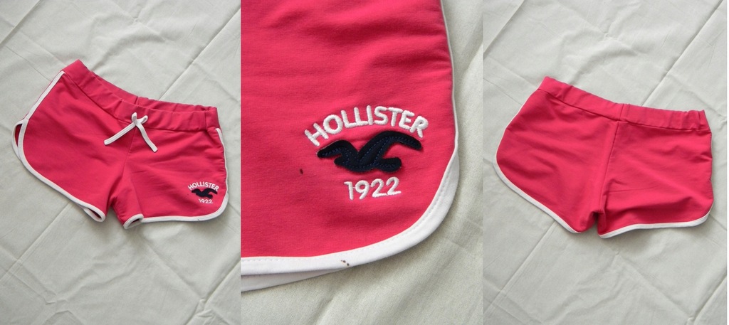 HOLLISTER SPODENKI DRESOWE RÓŻ/FUKSJA M/L