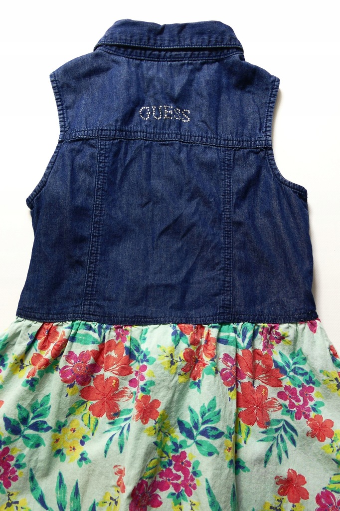 GUESS sukienka jeans i kwiaty 9-10 lat 140-146