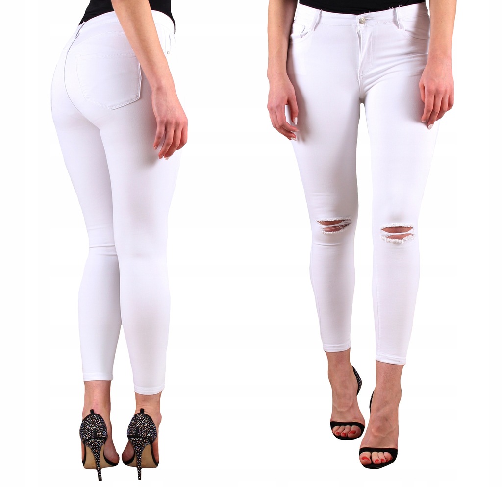730 LAULIA białe JEANSY damskie dziury 42XL 730 LAULIA białe JEANSY damskie dziury 42XL