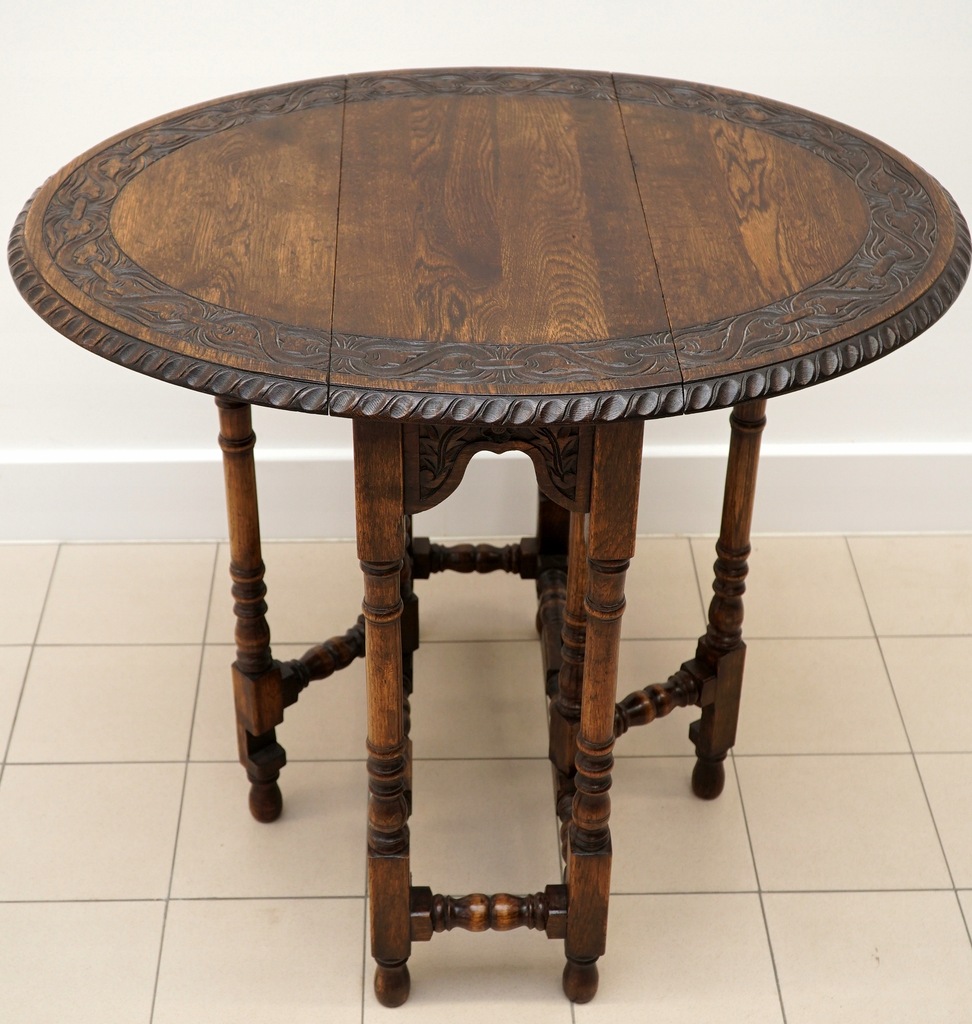 STYLOWY STOLIK ROZKLADANY DĄB LITY h70x82x64cm