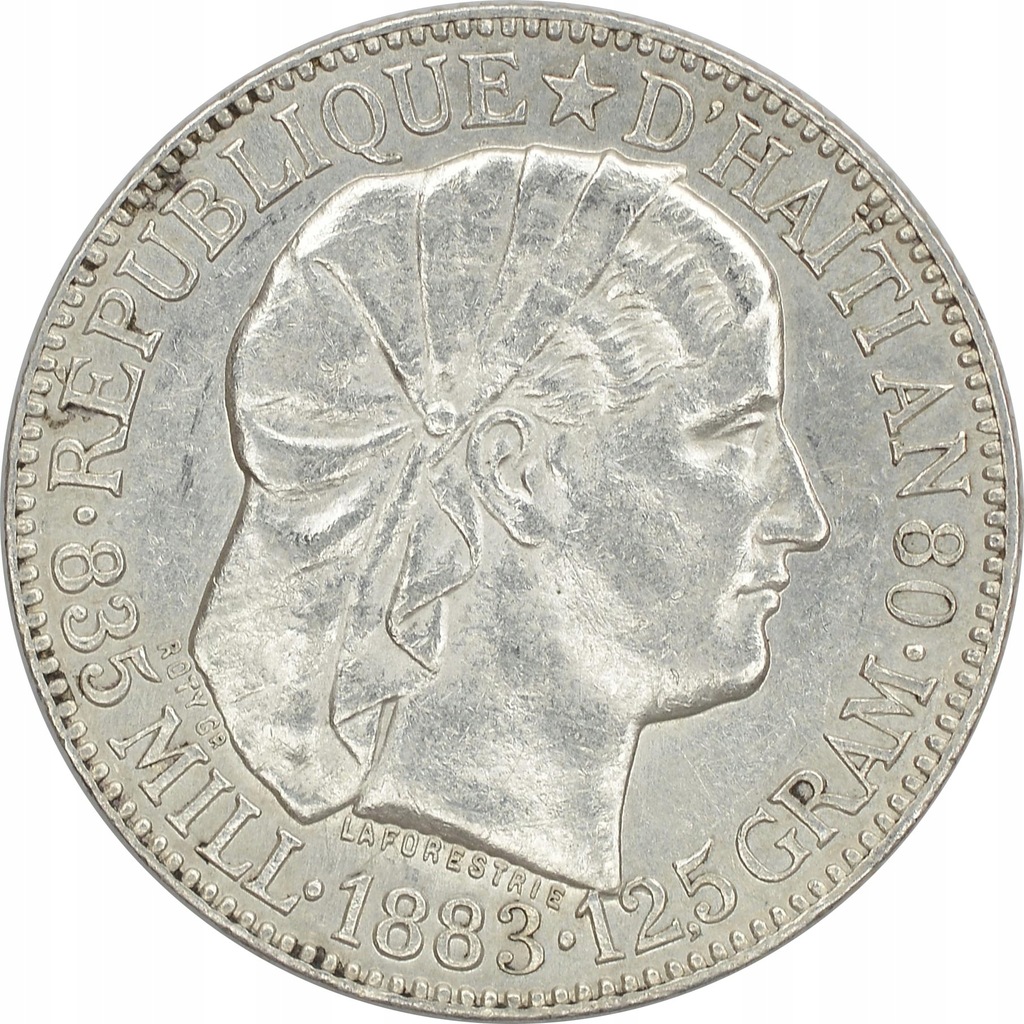 3.fu.HAITI, 50 CENTIMÓW 1883