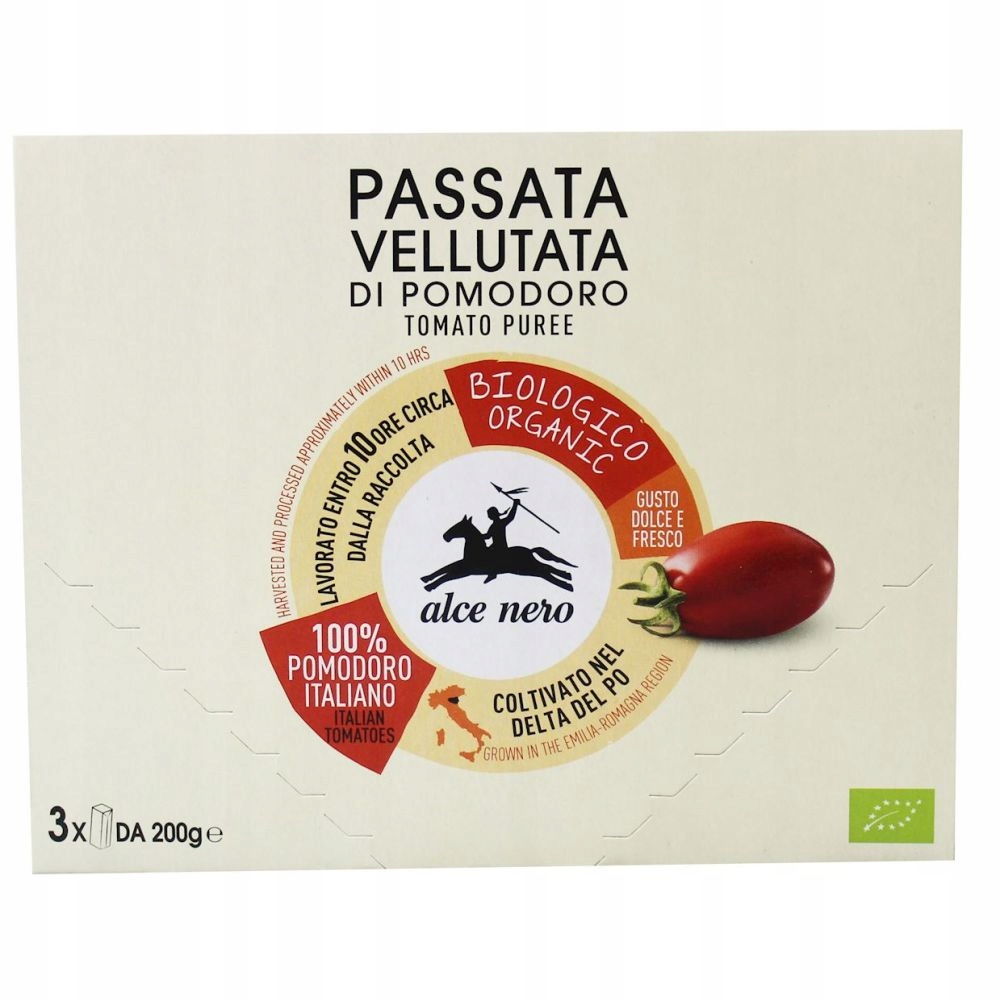 Sos Pomidorowy Passata Bio 3x200g - Alce Nero