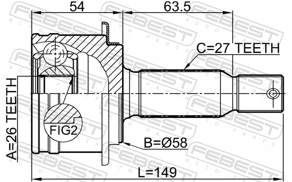 PRZEGUB ZEW./T/C-CROSSER 2,2 HDI 07-12