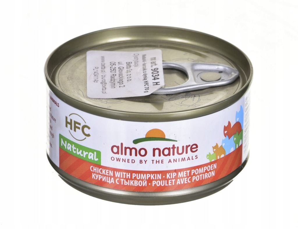 ALMO NATURE Kurczak z dynia puszka 70g