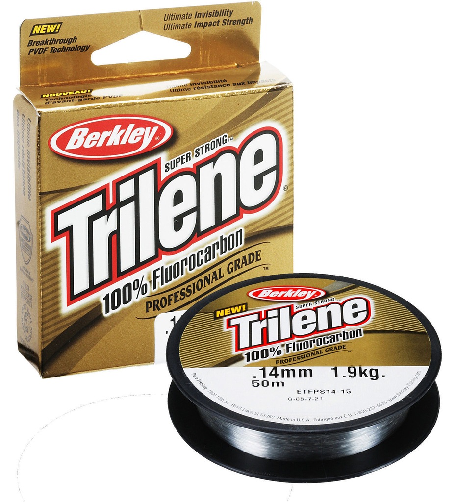 BERKLEY TRILENE100% FLUOROCARBON 50m 0,22mm 3,7 kg