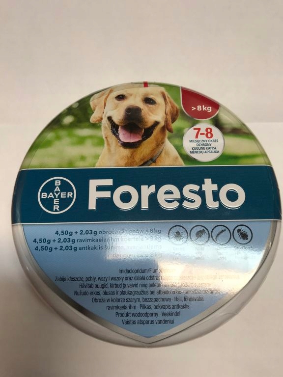 Bayer Foresto Obroza Dla Psow Powyzej 8kg 9018307832 Oficjalne Archiwum Allegro