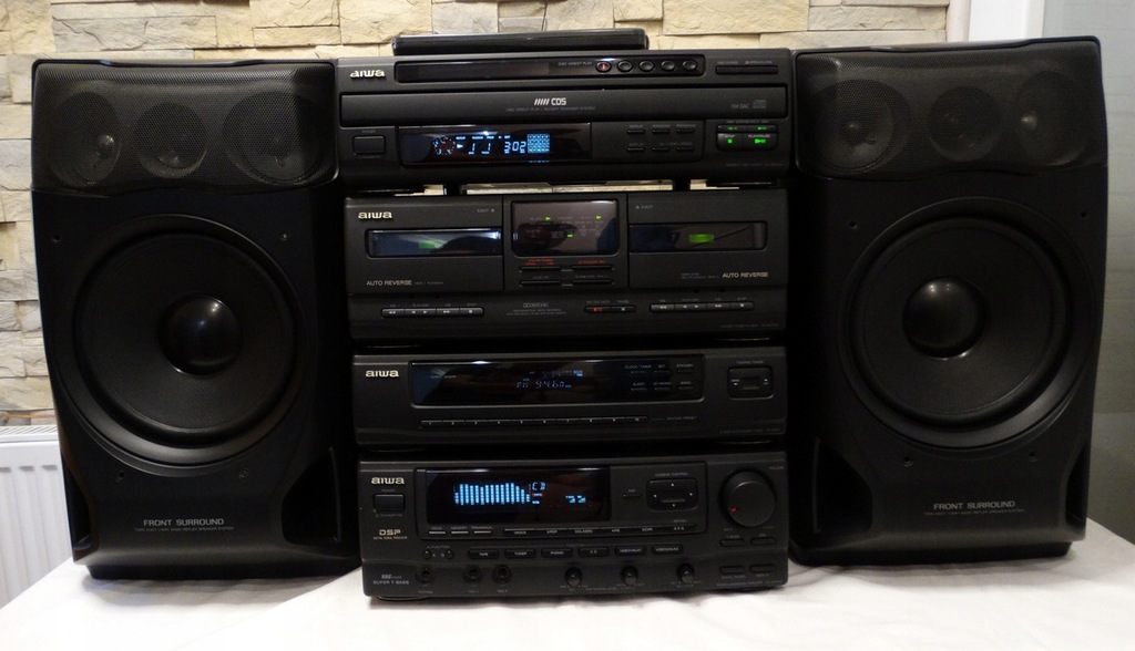 WIEŻA AIWA MX-Z3300M+KOLUMNY PILOT MOCNA SPRAWNA - 15099864458