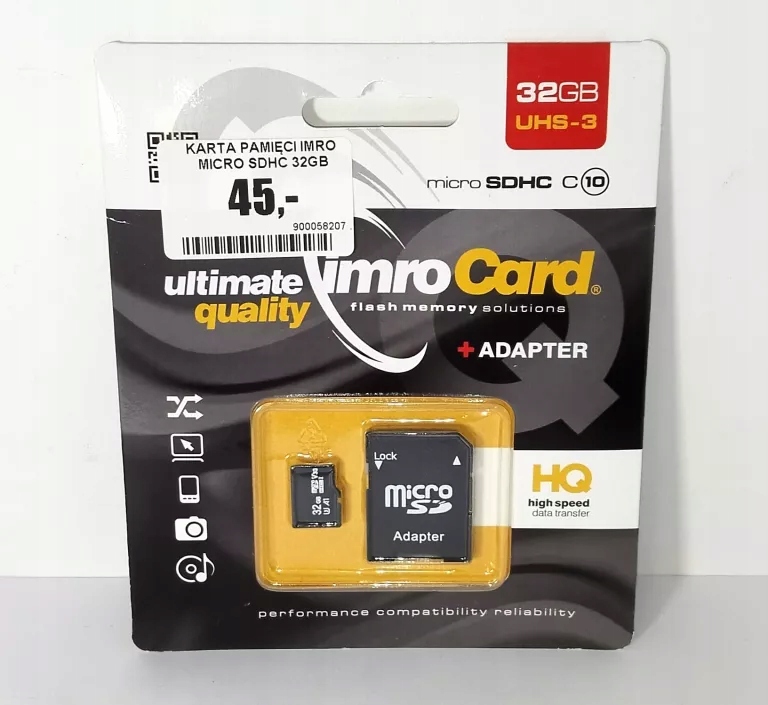 IMRO KARTA PAMIĘCI 32GB MICROSDHC KL.10 UHS-1