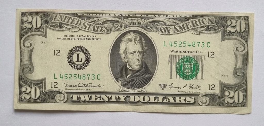 USA 20 dolarów 1969 C