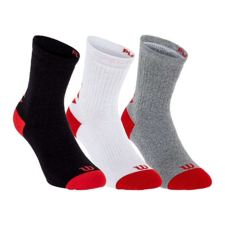 SKARPETY WILSON YOUTH CREW SOCKS W/BK/GY 3 P 35-38