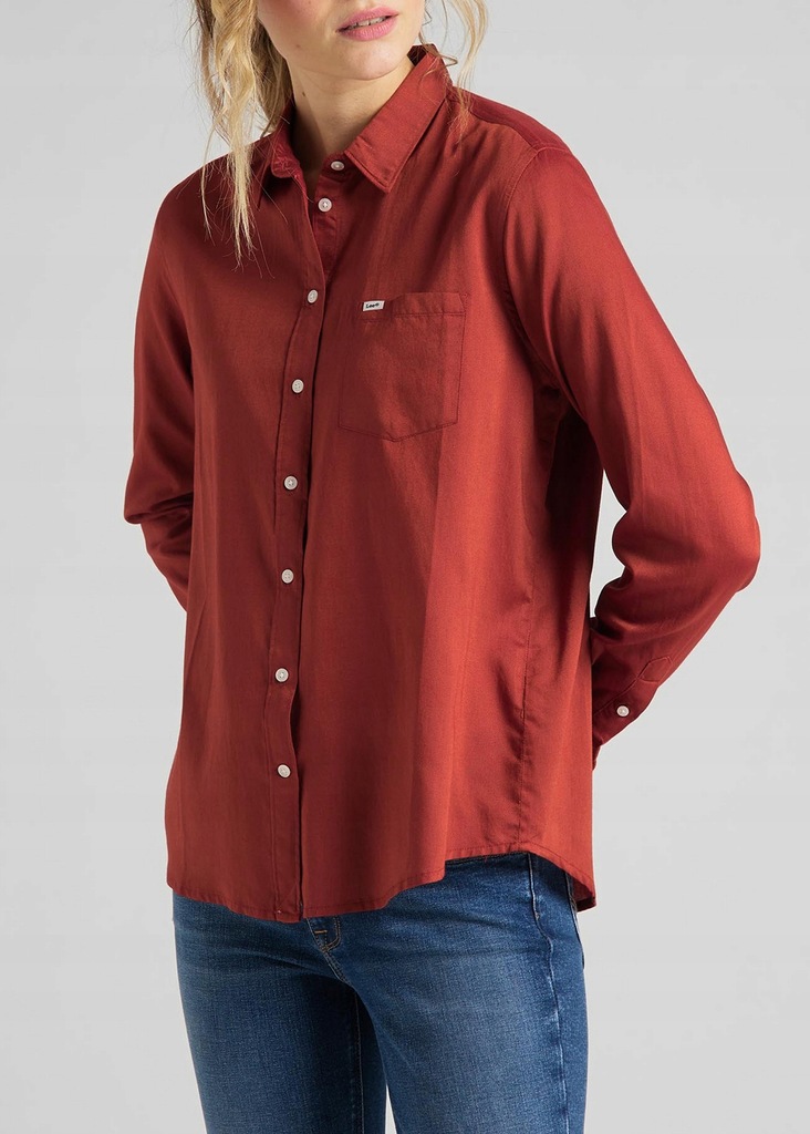 Lee One Pocket Shirt - Red Ochre
