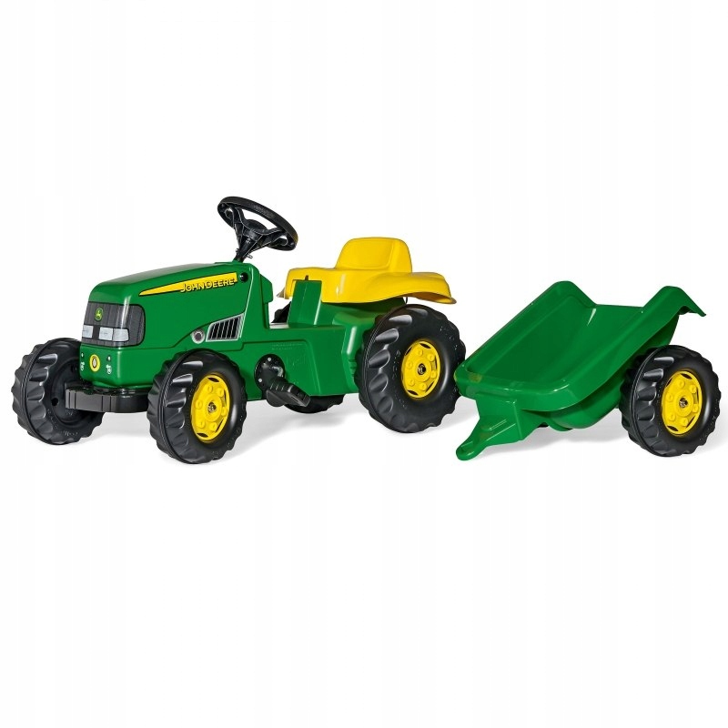 ROLLYKID TRAKTOR NA PEDAŁY JOHN DEERE Z PRZYCZEPKĄ