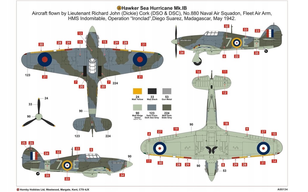 Купить Hawker Sea Hurricane MK.IB, Airfix 05134: отзывы, фото, характеристики в интерне-магазине Aredi.ru