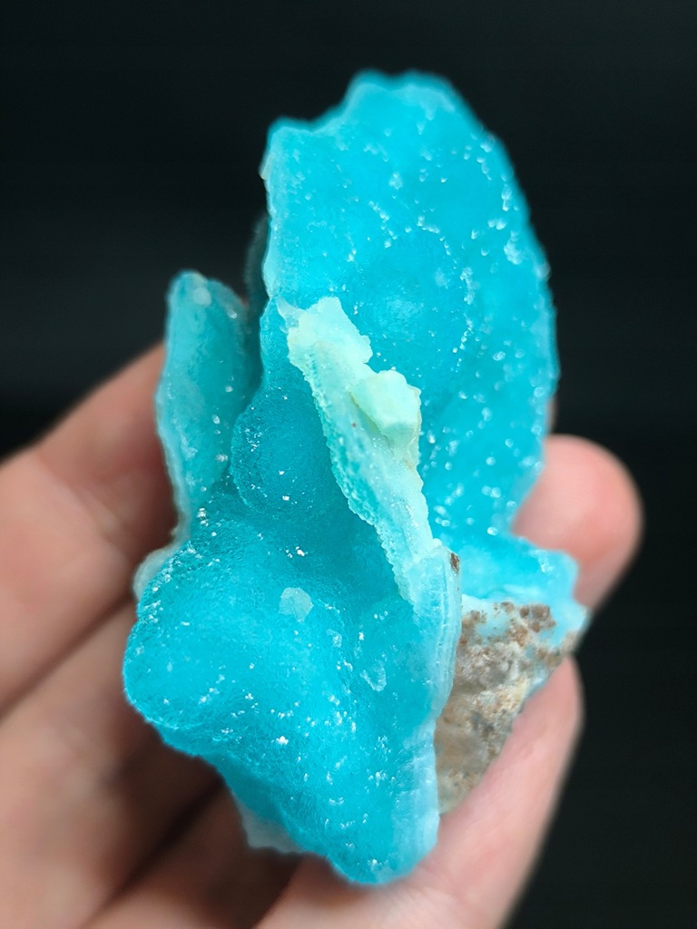 Hemimorfit, intensywnie niebieski, naturalny minerał, Republika Kongo