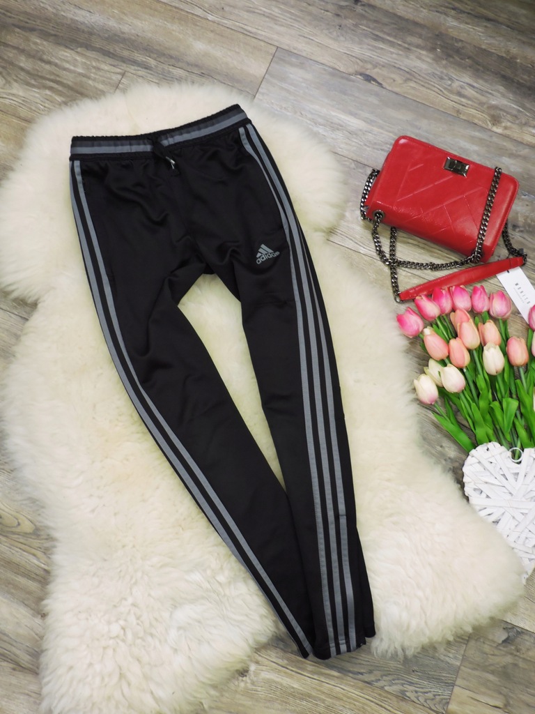 ADIDAS - ORYGINALNE SPODNIE DRESY JOGGERY 146/152
