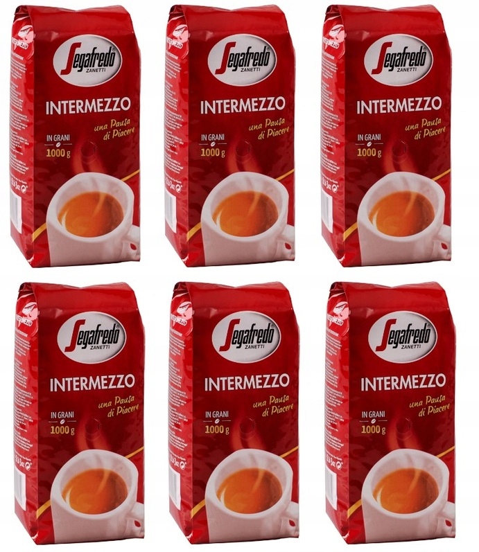 KAWA ZIARNISTA SEGAFREDO INTERMEZZO 6x1 KG ZESTAW