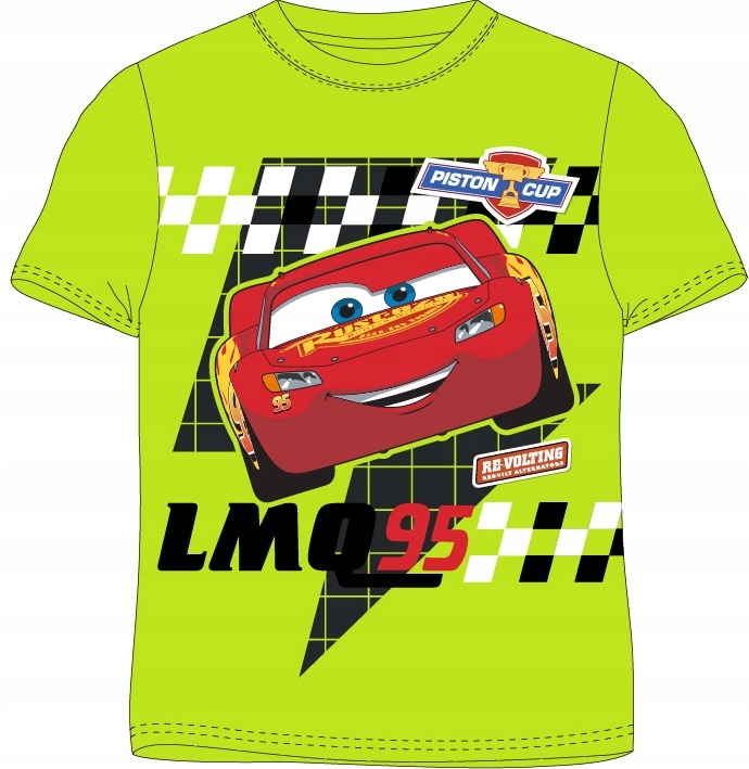 BLUZKA AUTA DISNEY T-SHIRT CARS ZIGZAK MCQUEEN BLUZECZKA LICENCJA ZIEL. 134