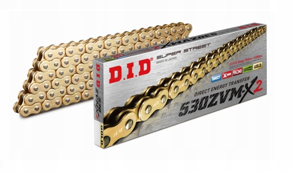 ŁAŃCUCH NAPĘDOWY MOTO. DID 530 X-RING (4629AN) ZŁOTO -