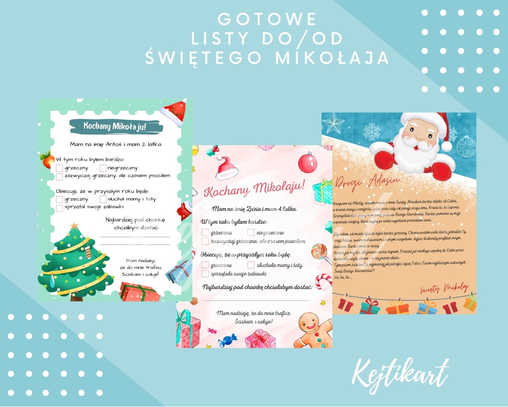 List do / od Świętego Mikołaja, personalizacja