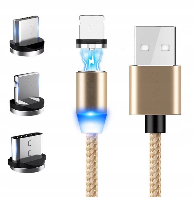 Magnetyczny kabel 3W1| Micro/USB-Typ C Lightning 1M
