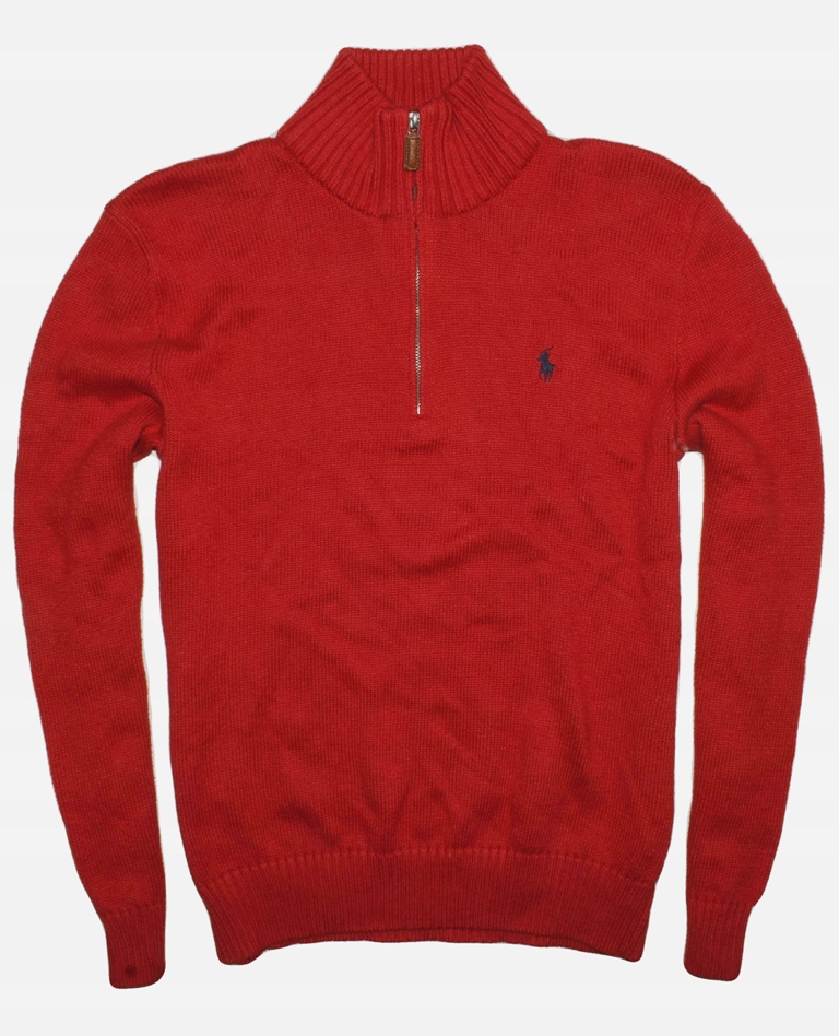 Ralph Lauren M piękny sweter bawełniany half zip