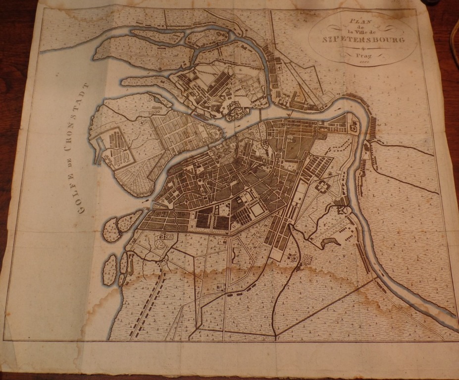 MAPA SANKT PETERSBURG plan miasta z 1808 rok !!!