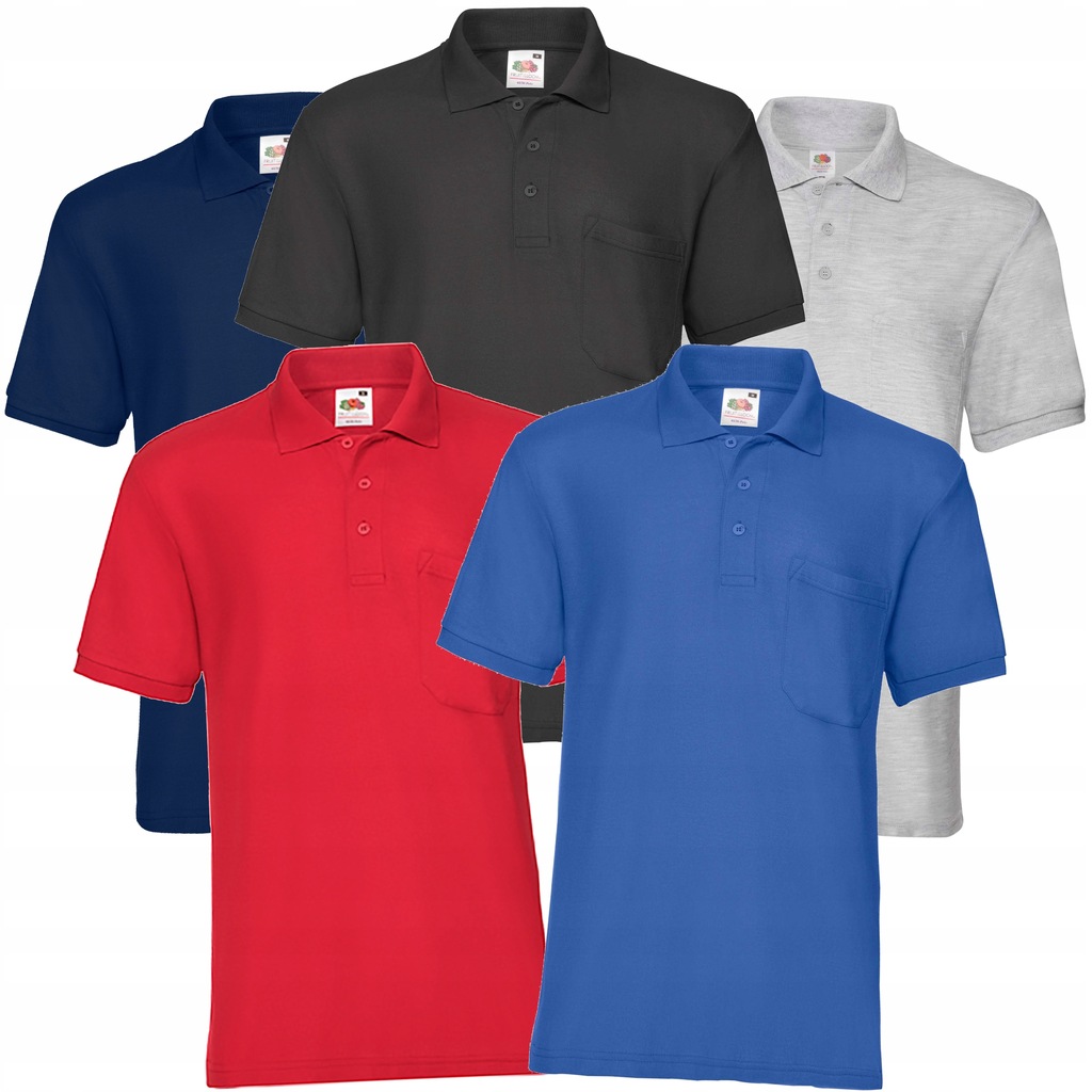 POCKET FRUIT OF THE LOOM KOSZULKA POLO S