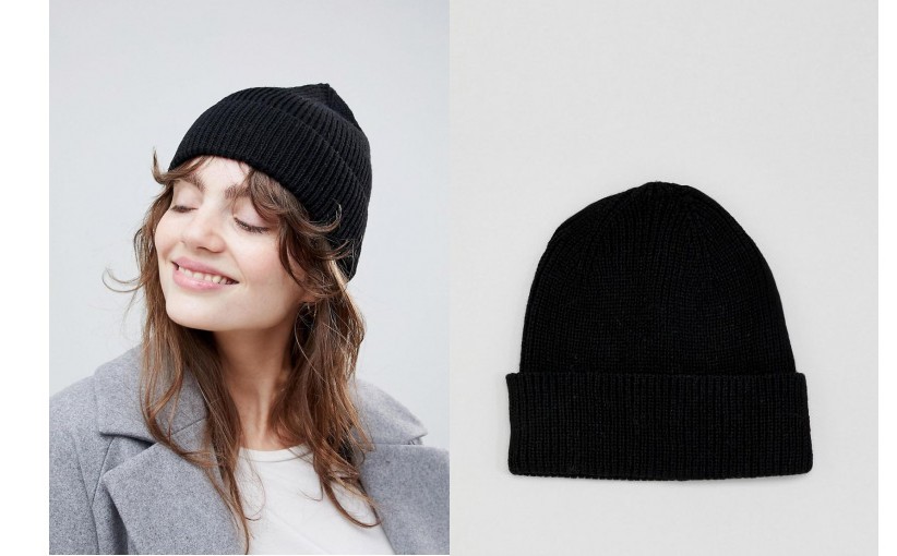 72J208 BXB CZARNA CZAPKA BEANIE__