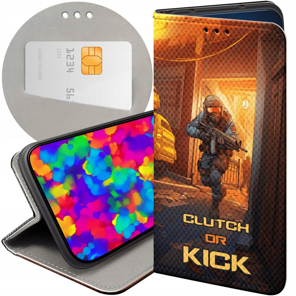 ETUI Z KLAPKĄ DO OPPO RENO 8T WZORY CS GO COUNTER-STRIKE FUTERAŁ POKROWIEC
