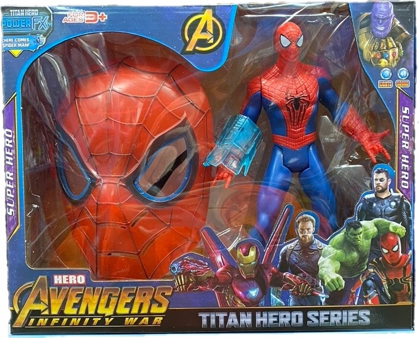 Spiderman Duża Figurka Dźwięk Świeci + Maska