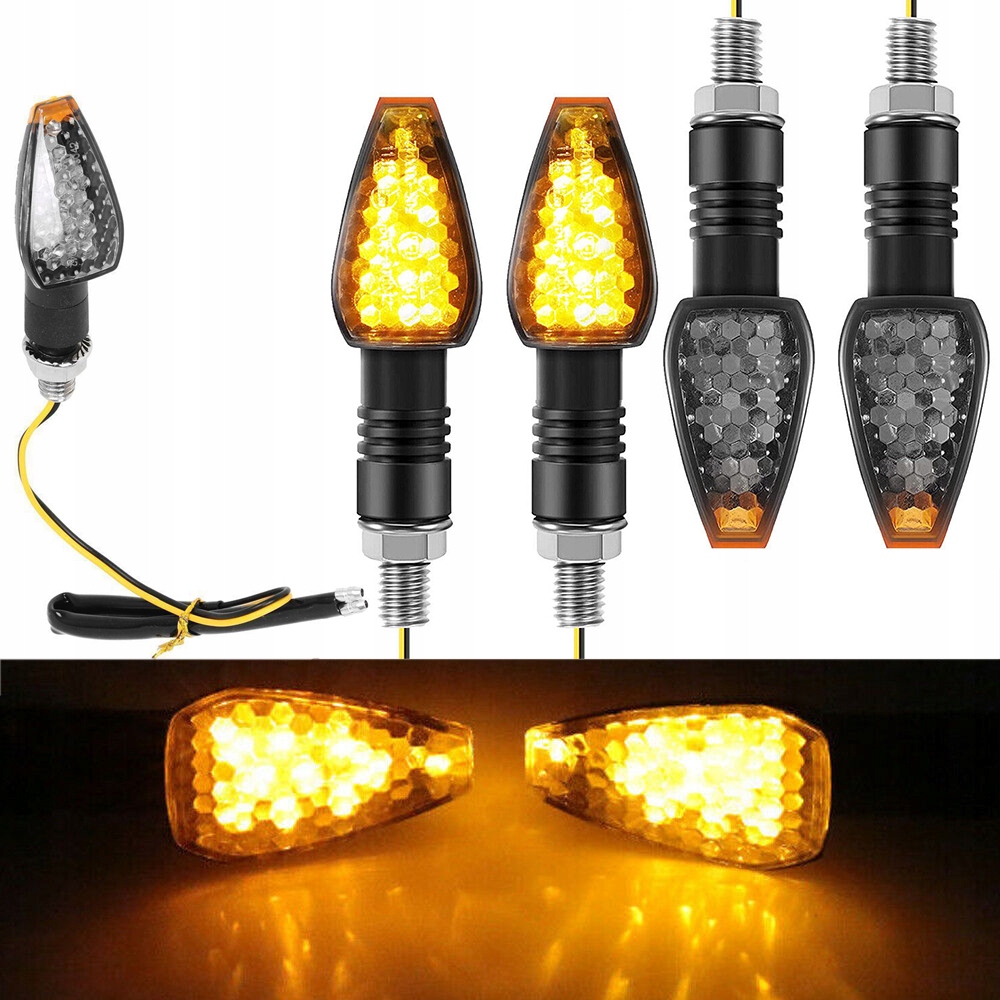 4X KIERUNKOWSKAZ LED MOTOCYKLA QUADA SKUTERA ENDURO HOMOLOGACJA DYNAMICZNY