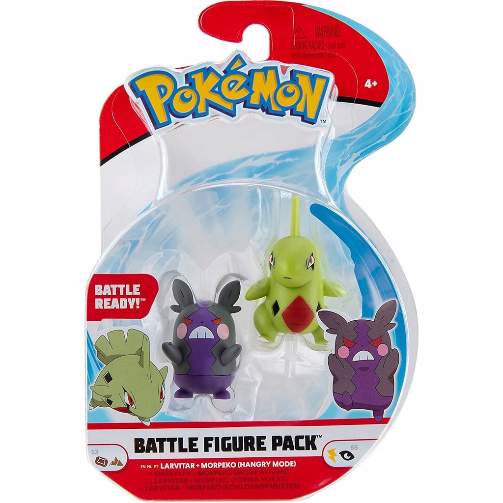 POKEMON FIGURKI ZESTAW 2-PAK LARVITAR + MORPEKO