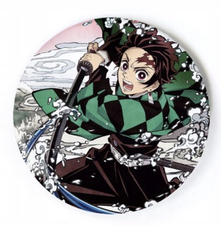 Przypinka Badzik Button Pin anime Demon Slayer Tanjiro 44mm