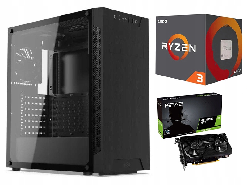 Komputer do gier! RYZEN GTX1650 SUPER 16GB RAM M2